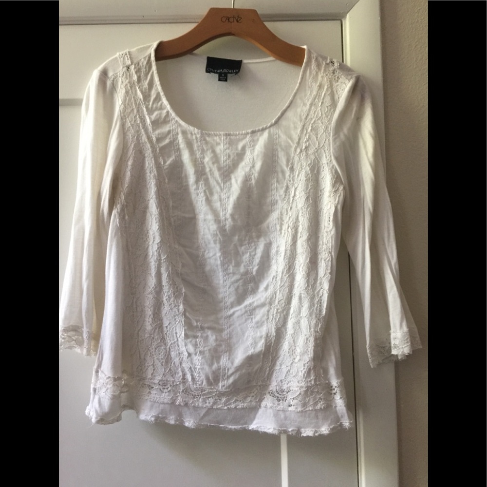 Cynthia Rowley lace shirt.